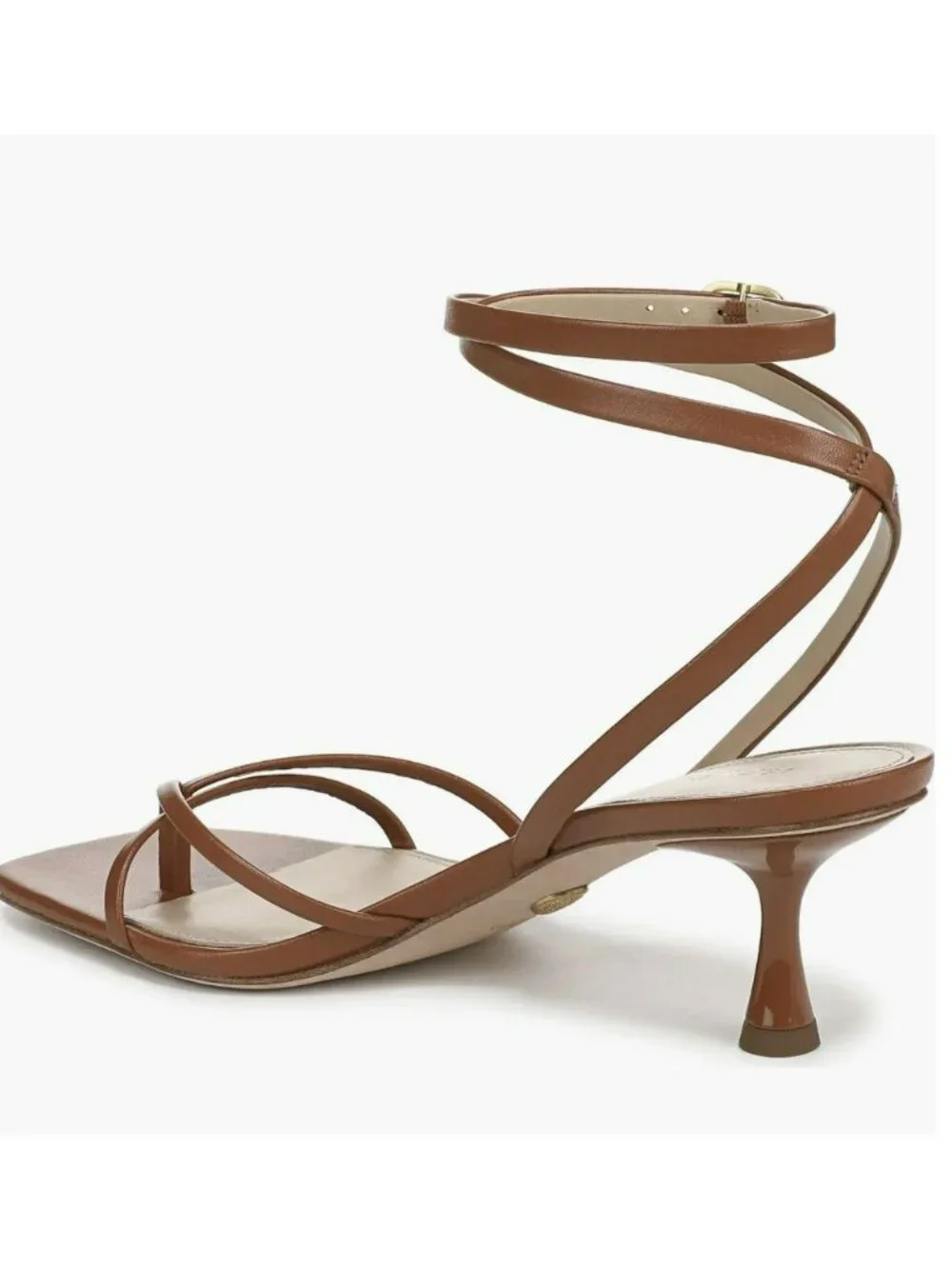 New Veronica Beard Catarina Strappy Tan Leather Heeled Sandals Size 8